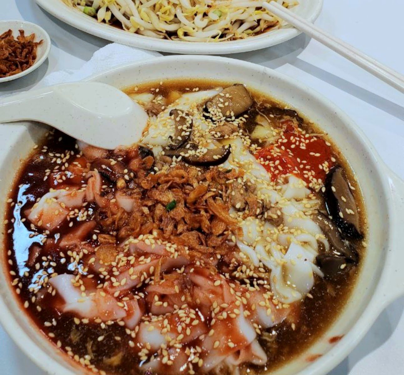 Rich curry laksa noodles